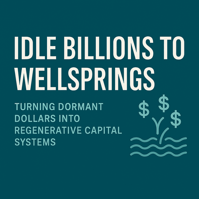 Idle Billions to Wellsprings: Turning Dormant Dollars into Regenerative Capital Systems