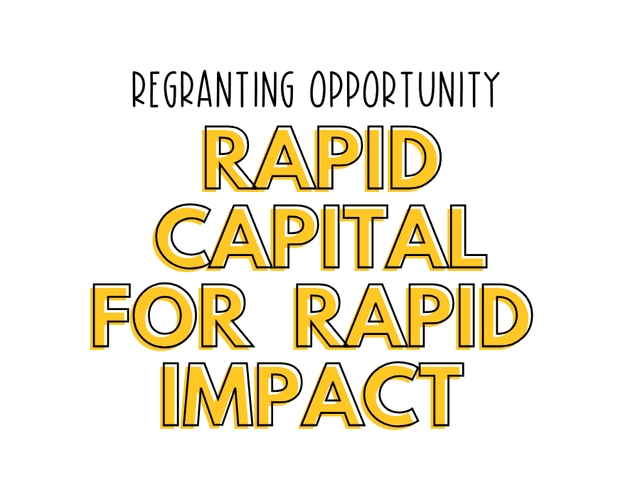 Rapid Capital for Rapid Impact